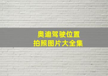 奥迪驾驶位置拍照图片大全集