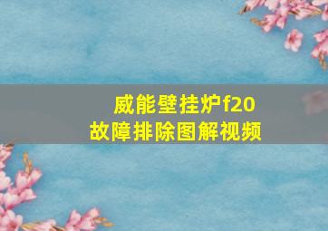 威能壁挂炉f20故障排除图解视频