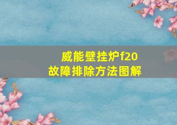 威能壁挂炉f20故障排除方法图解