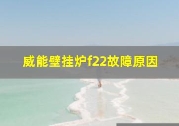 威能壁挂炉f22故障原因