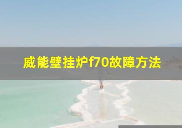 威能壁挂炉f70故障方法