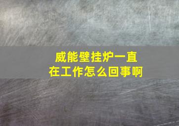 威能壁挂炉一直在工作怎么回事啊