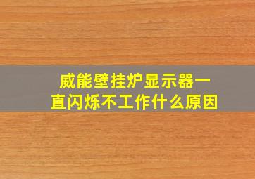 威能壁挂炉显示器一直闪烁不工作什么原因