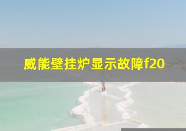 威能壁挂炉显示故障f20