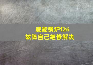 威能锅炉f26故障自己维修解决