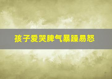 孩子爱哭脾气暴躁易怒