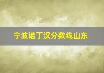 宁波诺丁汉分数线山东