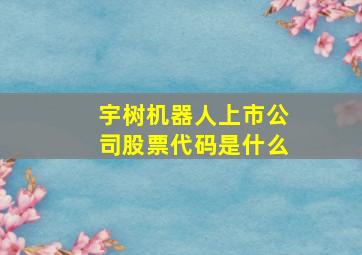 宇树机器人上市公司股票代码是什么