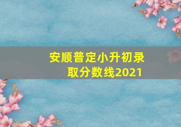 安顺普定小升初录取分数线2021