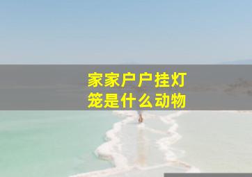 家家户户挂灯笼是什么动物