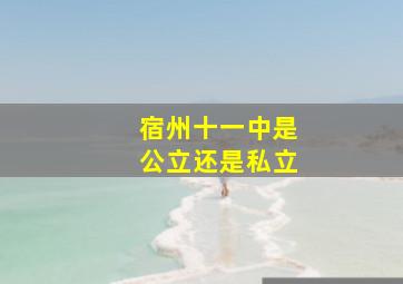 宿州十一中是公立还是私立