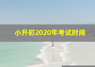 小升初2020年考试时间