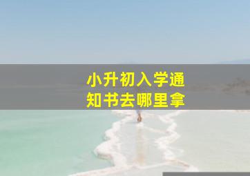 小升初入学通知书去哪里拿