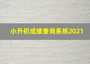 小升初成绩查询系统2021