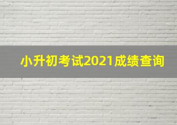 小升初考试2021成绩查询