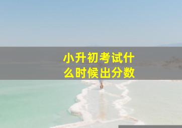 小升初考试什么时候出分数