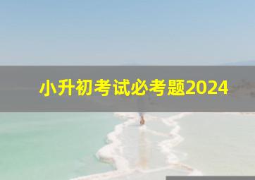 小升初考试必考题2024