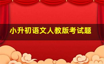 小升初语文人教版考试题