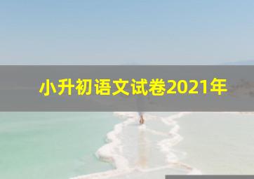 小升初语文试卷2021年