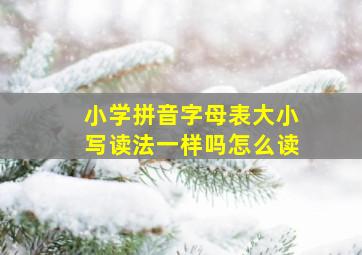 小学拼音字母表大小写读法一样吗怎么读