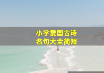 小学爱国古诗名句大全简短