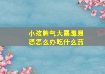 小孩脾气大暴躁易怒怎么办吃什么药