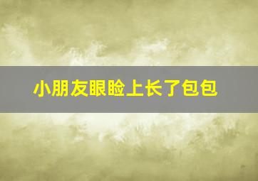 小朋友眼睑上长了包包