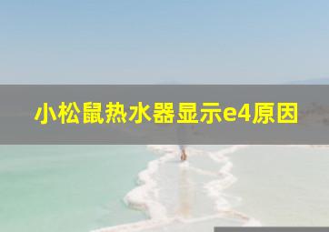 小松鼠热水器显示e4原因