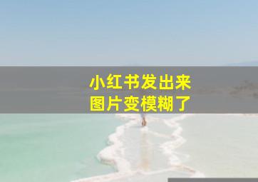 小红书发出来图片变模糊了