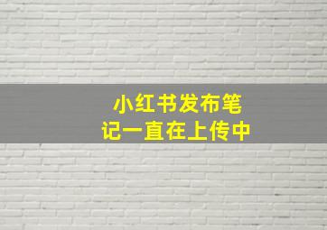 小红书发布笔记一直在上传中