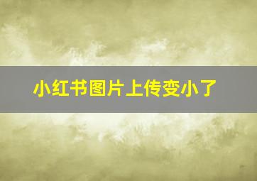 小红书图片上传变小了