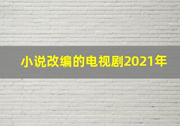 小说改编的电视剧2021年