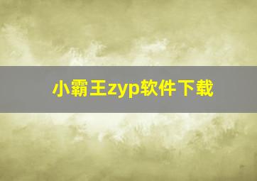 小霸王zyp软件下载