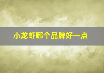 小龙虾哪个品牌好一点