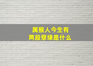 属猴人今生有两段孽缘是什么