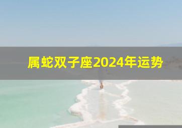 属蛇双子座2024年运势