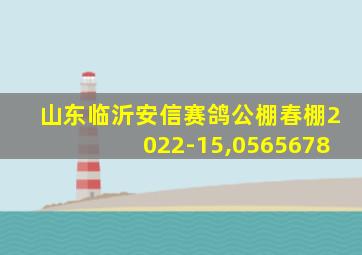 山东临沂安信赛鸽公棚春棚2022-15,0565678