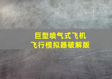 巨型喷气式飞机飞行模拟器破解版