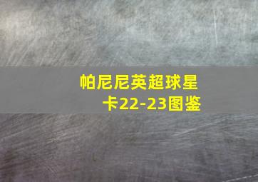 帕尼尼英超球星卡22-23图鉴