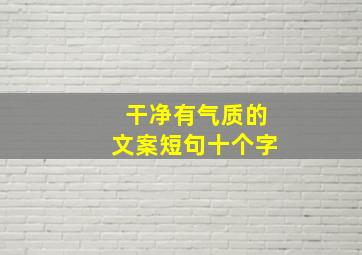 干净有气质的文案短句十个字