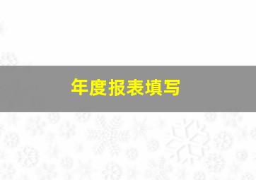 年度报表填写