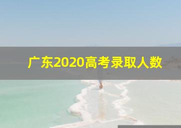 广东2020高考录取人数