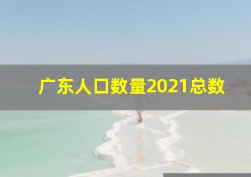 广东人口数量2021总数