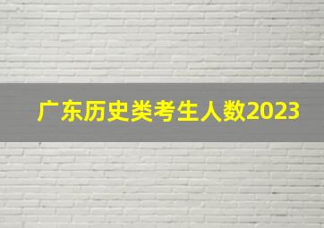 广东历史类考生人数2023