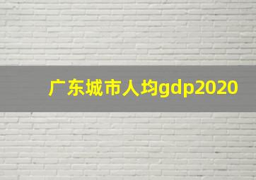 广东城市人均gdp2020