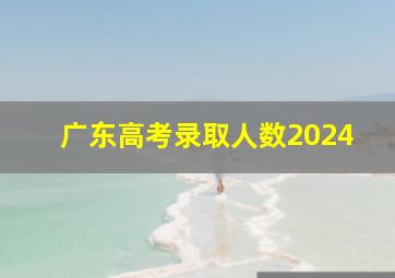 广东高考录取人数2024