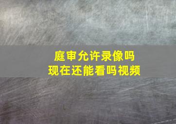 庭审允许录像吗现在还能看吗视频