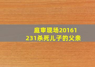 庭审现场20161231杀死儿子的父亲