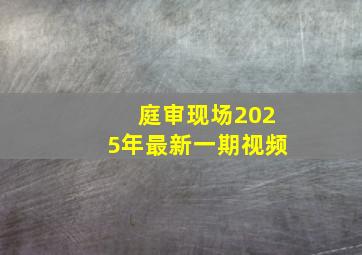 庭审现场2025年最新一期视频