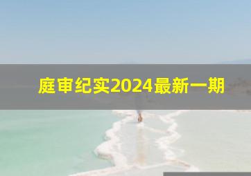 庭审纪实2024最新一期